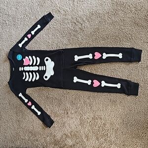 Carter's Girls 2 Piece Glow In The Dark Skeleton PJs 4T